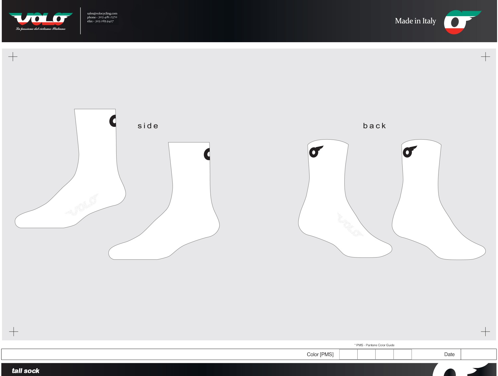 Cycling sock design template